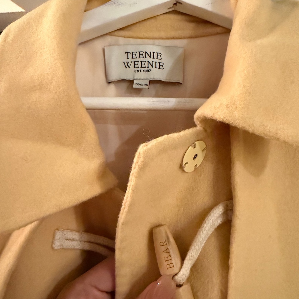Teenie Weenie Yellow Wool Handmade Trench Coat - Picture 5 of 11